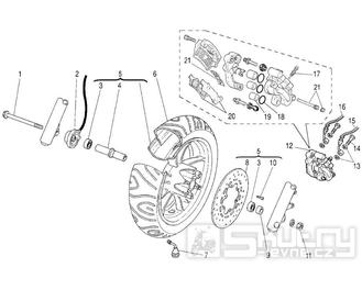 Přední kolo a brzdový systém - Malaguti Madison K 400 Restyling