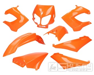 Sada plastů kapotáže v oranžovém provedení pro Derbi Senda R, SM X-Treme, SM DRD