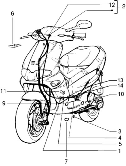 T44 Náhon tachometru  - Gilera Runner Purejet 50 1998-2005 (ZAPC36100)