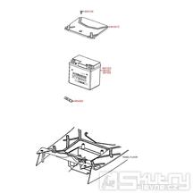 F11 Baterie / kryt baterie - Kymco Agility 50 One 4T / MMC 4T