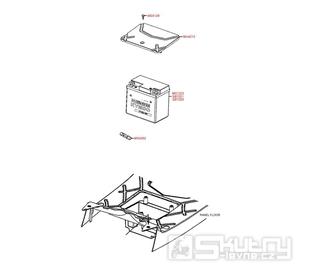 F11 Baterie / kryt baterie - Kymco Agility 50 One 4T / MMC 4T