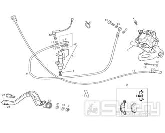 66.10 Zadní brzdový třmen a brzdový válec - Gilera RCR 50 od roku 2013, D50B0