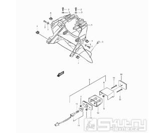 45 Zadní blatník / Osvětlení SPZ - Hyosung GT 125 N (Naked)