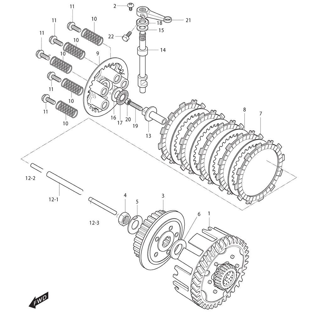 FIG14 Spojka - Hyosung GT 250i NE (Naked)