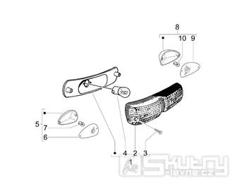 6.04 Zadní světlo a blinkry - Gilera Storm 50 2007 (UK - ZAPC29000)