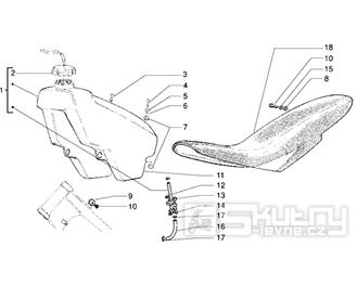 T20 Palivová nádrž, sedadlo - Gilera RK 50 (VTBC 08000 0001001)