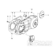 1.15 Kryt variátoru, přívod vzduchu pro variátor - Gilera Oregon 250 2007-2009 (RGEYN25D5)