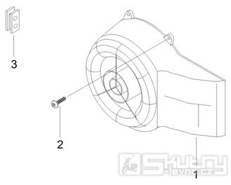 1.23 Kryt magneta dobíjení, olejový filtr - Gilera Storm 50 2007 (UK - ZAPC29000)