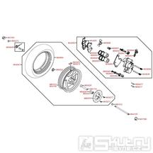 F07 Přední kolo s brzdou - Kymco Agility 50 4T KG10SA