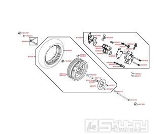 F07 Přední kolo s brzdou - Kymco Agility 50 4T KG10SA