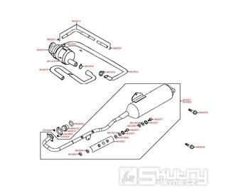F14 Výfuk / systém sekundárního vzduchu - Kymco MXer 150