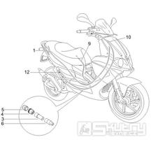 5.03 Plynové lanko, rozdělovač - Gilera Runner 50 PureJet 2010-2011 (ZAPC46200)