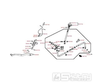 F15 Hlavní brzdový válec zadní a řadící páka - Kymco Maxxer 400