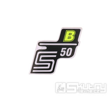 Nápis S50 B samolepicí fólie neonově žlutá pro Simson S50