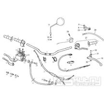 66.06 Řidítka, ovládací prvky řidítek, gripy - Gilera SMT 50 D50B0 od roku 2005 (ZAPABB01)