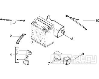 T37/A Baterie, pojistky, startovací relé - Gilera RK 50 (VTBC 08000 0001001)