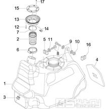 2.47 Palivová nádrž - Gilera Nexus 500 4T LC 2009-2011 (ZAPM35200)