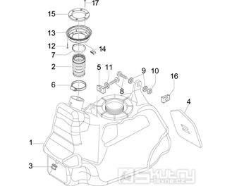 2.47 Palivová nádrž - Gilera Nexus 500 4T LC 2009-2011 (ZAPM35200)