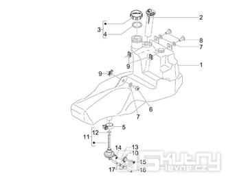 2.47 Palivová nádrž - Gilera Stalker 50 Naked 2008 (ZAPC40102)