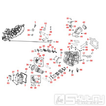 E02 Hlava válce a ventily pro Kymco Xciting 400i ABS [RFBD60010] (SK80AB) D6