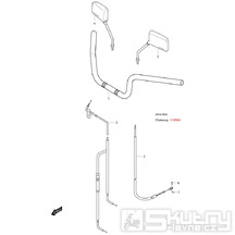FIG38 Řídítka / Zrcátka / Lanka - Hyosung GT 250i NE (Naked)