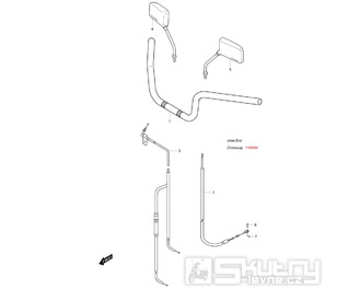 FIG38 Řídítka / Zrcátka / Lanka - Hyosung GT 250i NE (Naked)