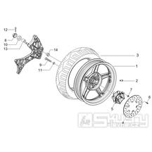 4.12 Zadní kolo - Gilera Runner 125 VX 4T 2005-2006 UK (ZAPM46100)