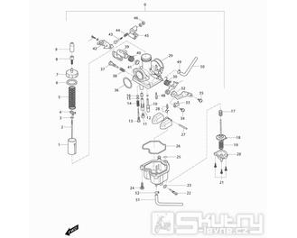 10 Karburátor - Hyosung RT 125D Karion