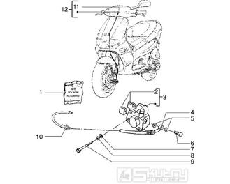 T44 Náhon tachometru, přední brzdový třmen - Gilera Runner 180 VXR 4T LC (ZAPM24100)