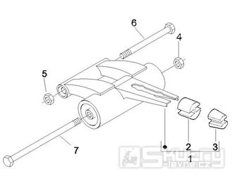 4.01 Uložení motoru - Gilera Runner 50 SP 2005-2006 (ZAPC46100)