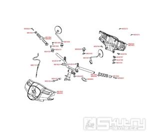 F03 Řidítka, zrcátka a ovládání - Kymco Like 200i