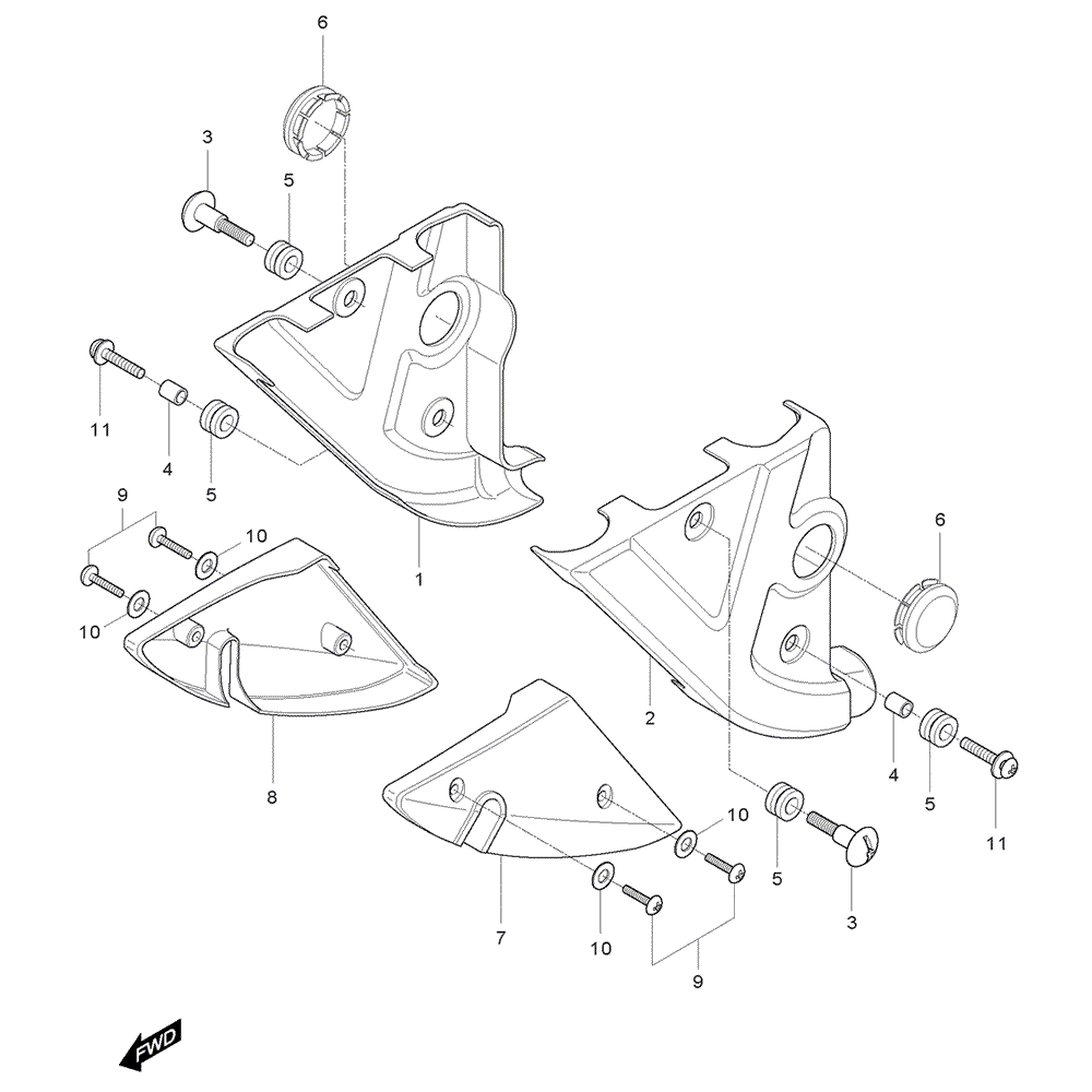 FIG49 Kryt rámu - Hyosung GV 125M C Aquila