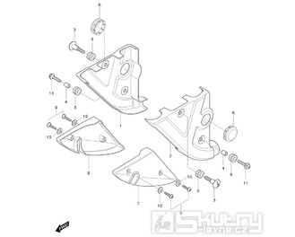 FIG49 Kryt rámu - Hyosung GV 125M C Aquila