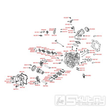E2 Hlava válce, ventily pro Kymco People GT 300i ABS [RFBV40010] (BF60AC) V4