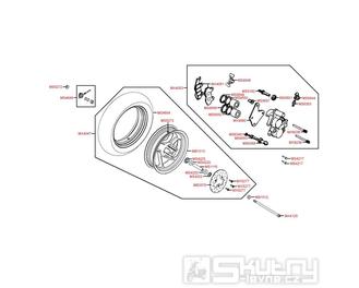 F07 Přední kolo s brzdou - Kymco Agility 125 MMC