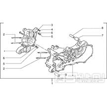 T2 Skříň klikové hřídele - Gilera Storm 50ccm 1998-2005 (TEC2T...)