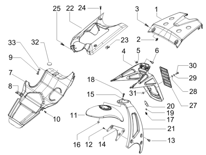 2.37 Zadní kryt, blatník - Gilera Runner 50 SP 2008-2009 (ZAPC46100)