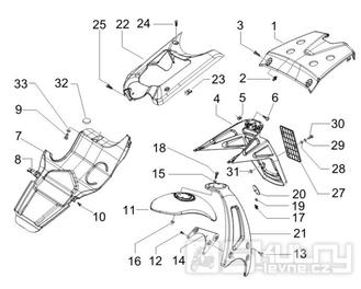 2.37 Zadní kryt, blatník - Gilera Runner 50 SP 2008-2009 (ZAPC46100)