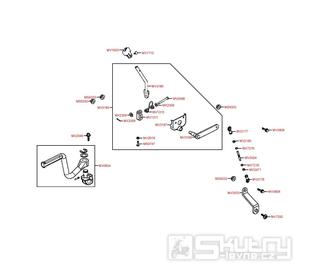 F16 Páka nášlapného startéru a řadící páka - Kymco MXU 50