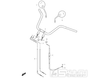 42 Řídítka / Zrcátka / Lanka - Hyosung GV 650i E