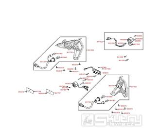 F20 Zadní světlo a osvětlení SPZ - Kymco MXU 500 IRS LOF