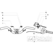 T32 Řidítka, plynová rukojeť, brzdová páčka - Gilera Ice 50ccm do 2005 (ZAPC30000...)