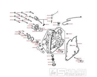 E04 Kryt klikové skříně pravý / vodní čerpadlo - Kymco Xciting 250i AFI