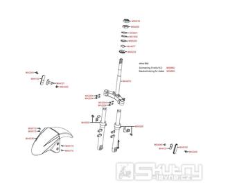 F06 Vidlice / přední blatník - Kymco Agility 125 One