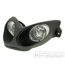 Přední světlo Doppeloptik Halogen carbon - Yamaha Aerox, MBK Nitro