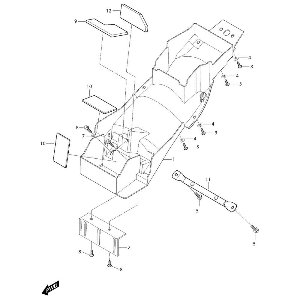 FIG32 Zadní blatník - Hyosung GT 125 NE