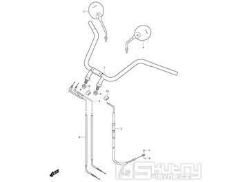 42 Řídítka / Zrcátka / Lanka - Hyosung GV 650i E