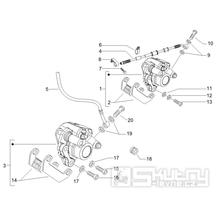 5.01 Brzdový třmen, destičky - Gilera Runner 50 SP 2005-2006 (ZAPC46100)