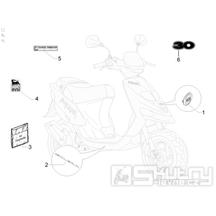 2.38 Samolepky, loga - Gilera Stalker 50 2T 2008-2011 (ZAPC40100, ZAPC40101)