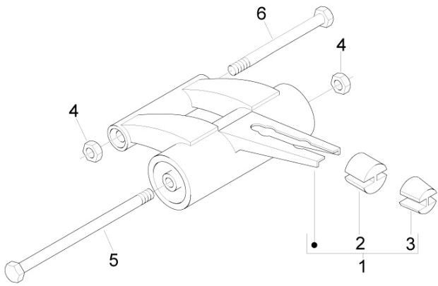 4.01 Uložení motoru - Gilera Runner 50 PureJet 2010-2011 (ZAPC46200)